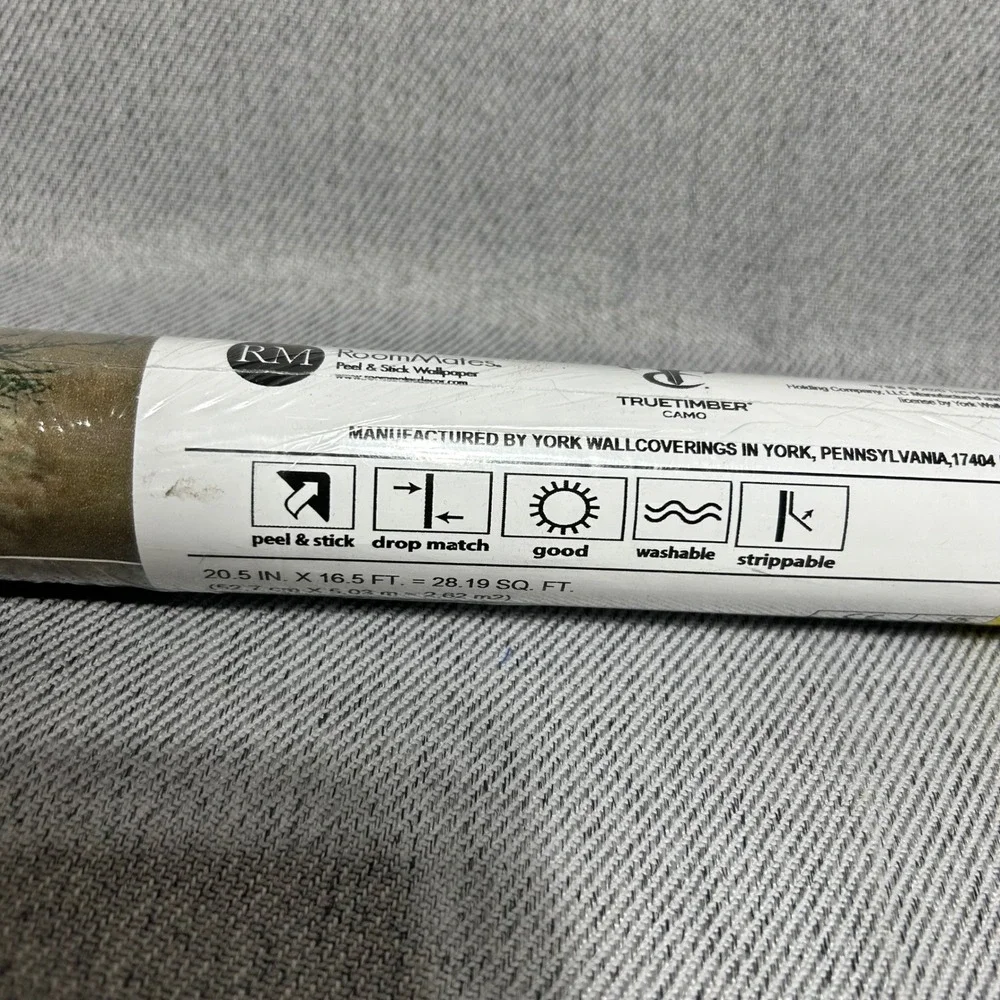 RoomMates Wallpaper TrueTimber Camo Green Peel & Stick RMK11081WP 28.19 SQ FT
